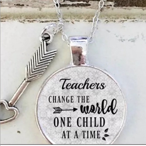 accessories Jewelry - New Celebrate "Teachers" Silver Necklace